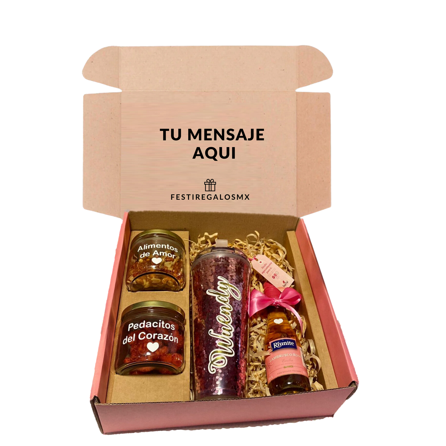 Box con Vaso Glitter