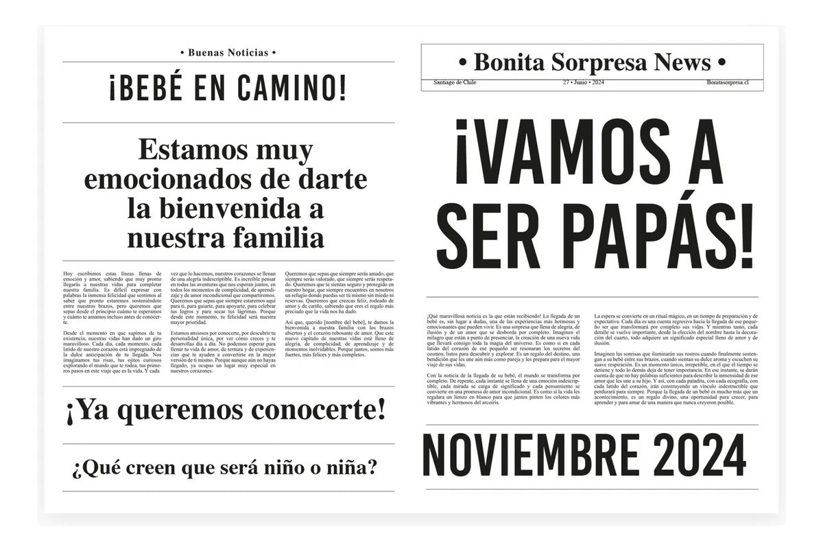Periódico anuncio Bebé