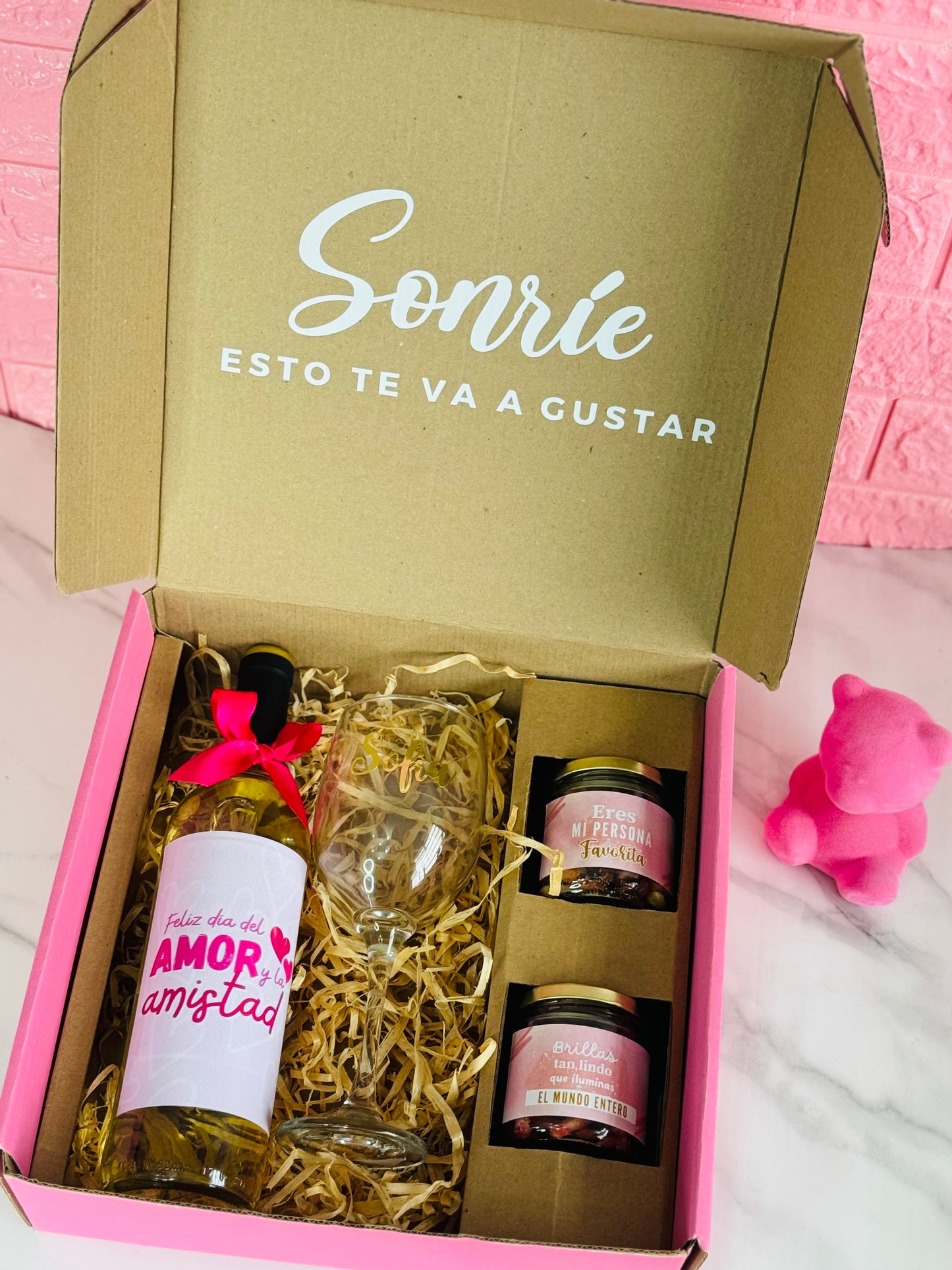 GiftBox Copa y Vino con Snacks